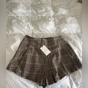 Promesa Brown Houndstooth Women's Skort